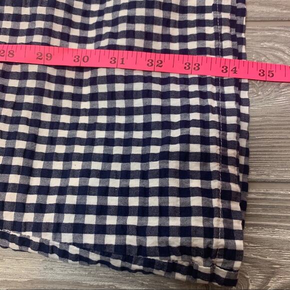 J. Crew button front gingham plaid dress blue white sz 2 - Picture 5 of 8
